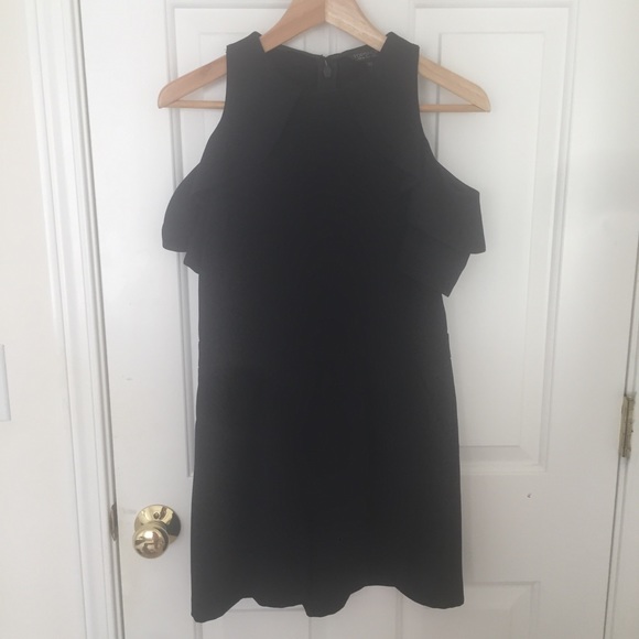 Topshop Ruffle Cold Shoulder Romper - Picture 5 of 7